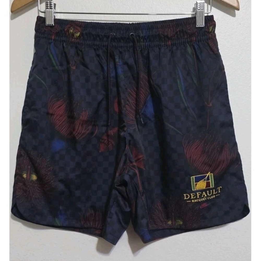 Nike Sportswear Men S Woven Tennis Shorts Default‎ Racquet Club Checkered Navy